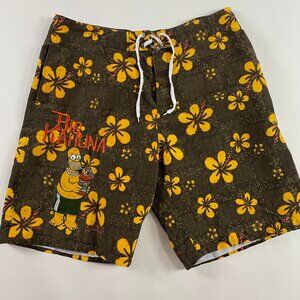 Vintage 2006 Homer Simpson Board Shorts Swim Trunks Men's XL The Simpsons